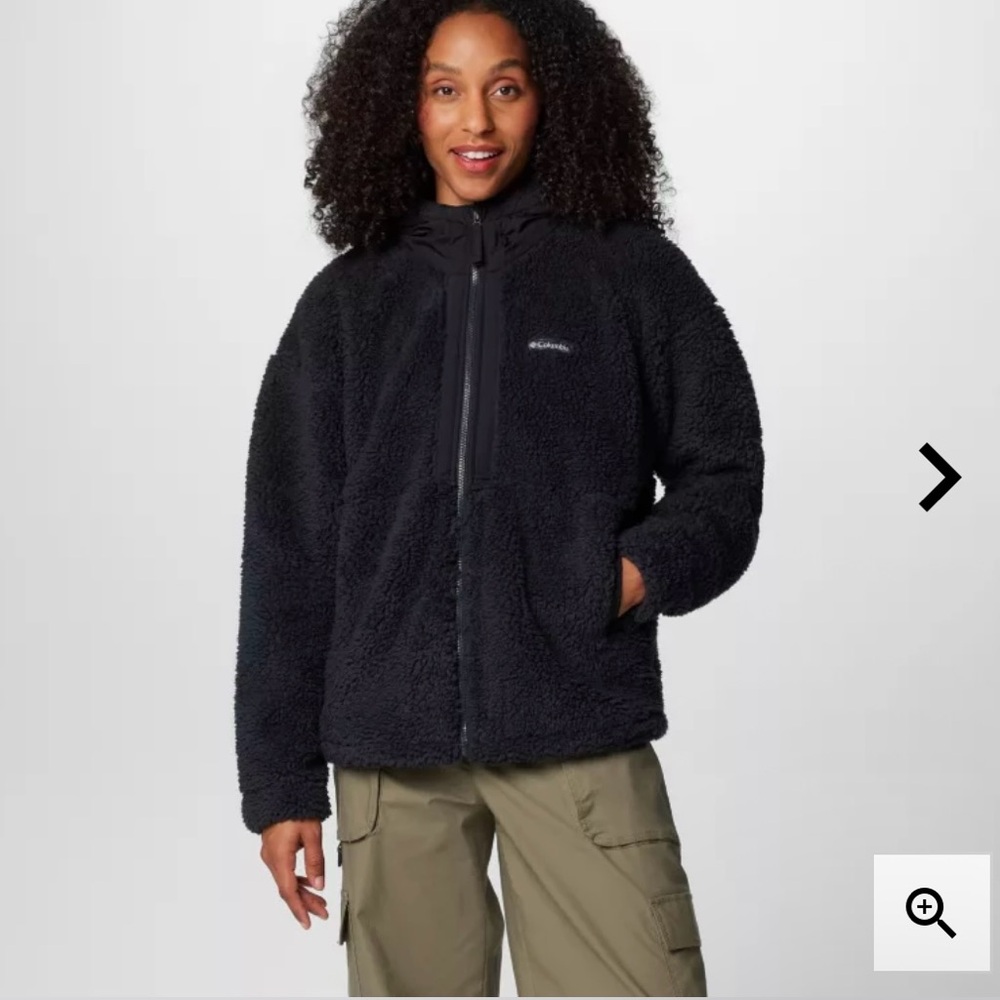 Columbia Black Teddy Jacket Full-Zip Outdoor Essential